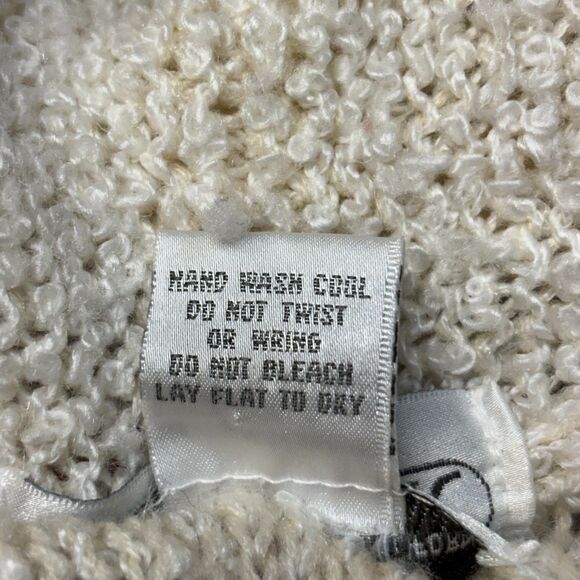 Vintage Sideffects Open Front Cardigan Sweater Size Medium Acrylic C064 -17 - Picture 7 of 14